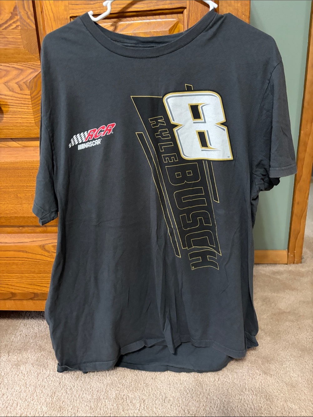 Kyle Busch #8 Gray Graphic Racing T-Shirt